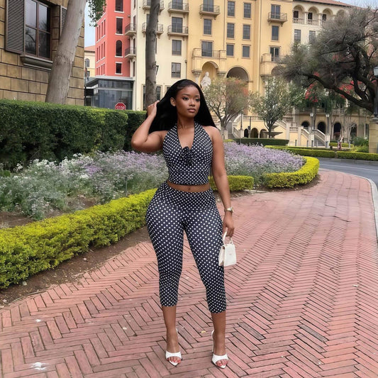 Polka Dot Capri Set